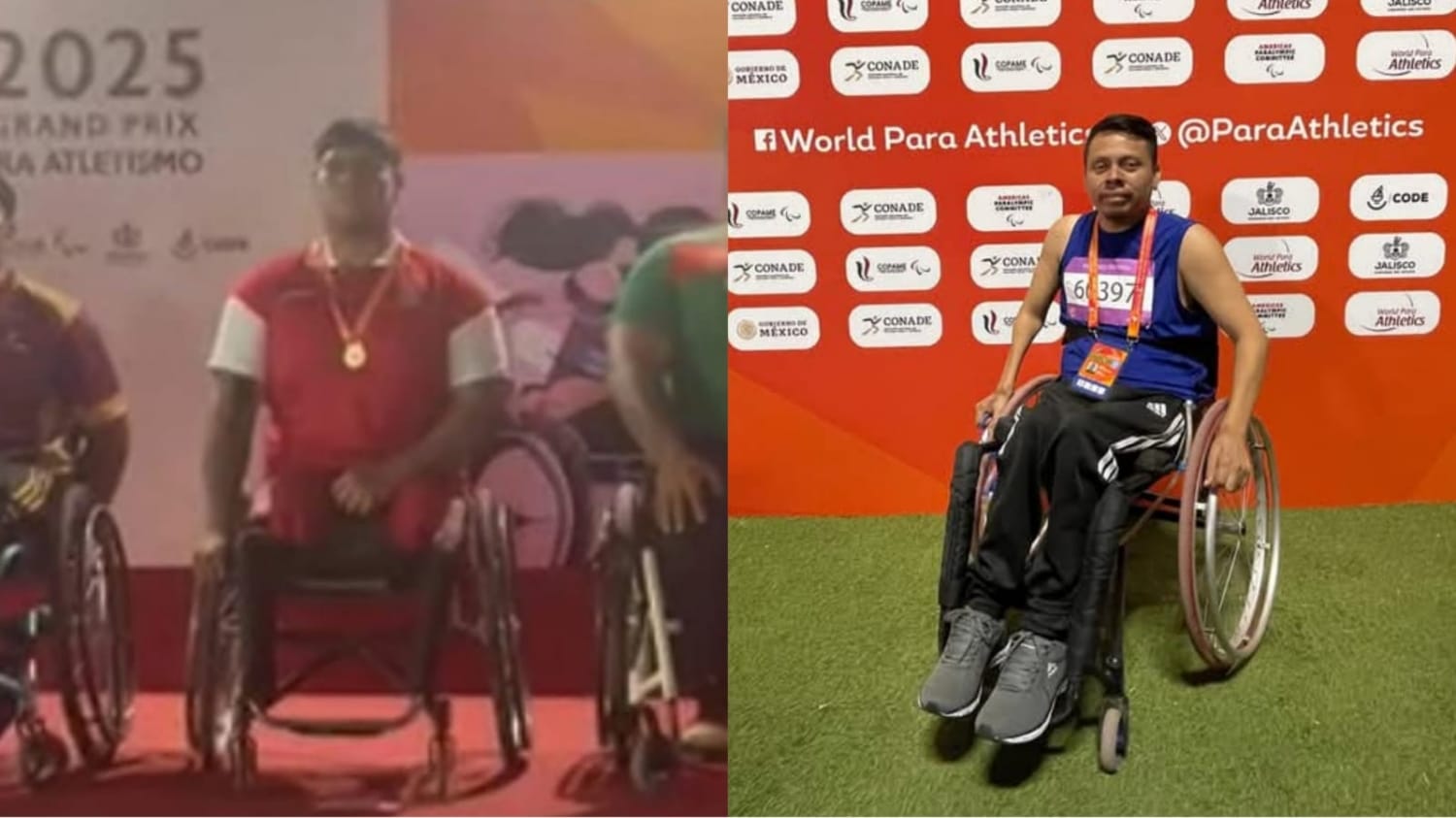 Atletas guerrerenses con discapacidad logran medallas de oro y plata en el Jalisco 2025 World Para Athletics Grand Prix