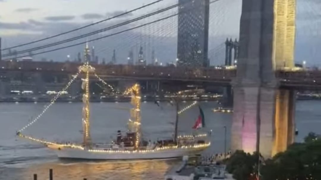 Confirma Semar 2 muertos en choque del buque Cuauhtémoc en puente de Brooklyn