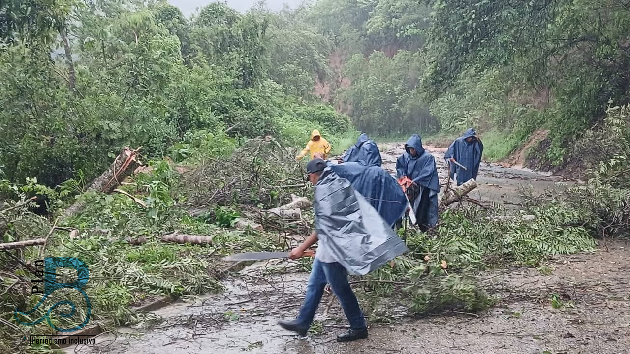 Informan avances en atención a daños en carreteras por el huracán Erick en Guerrero y Oaxaca