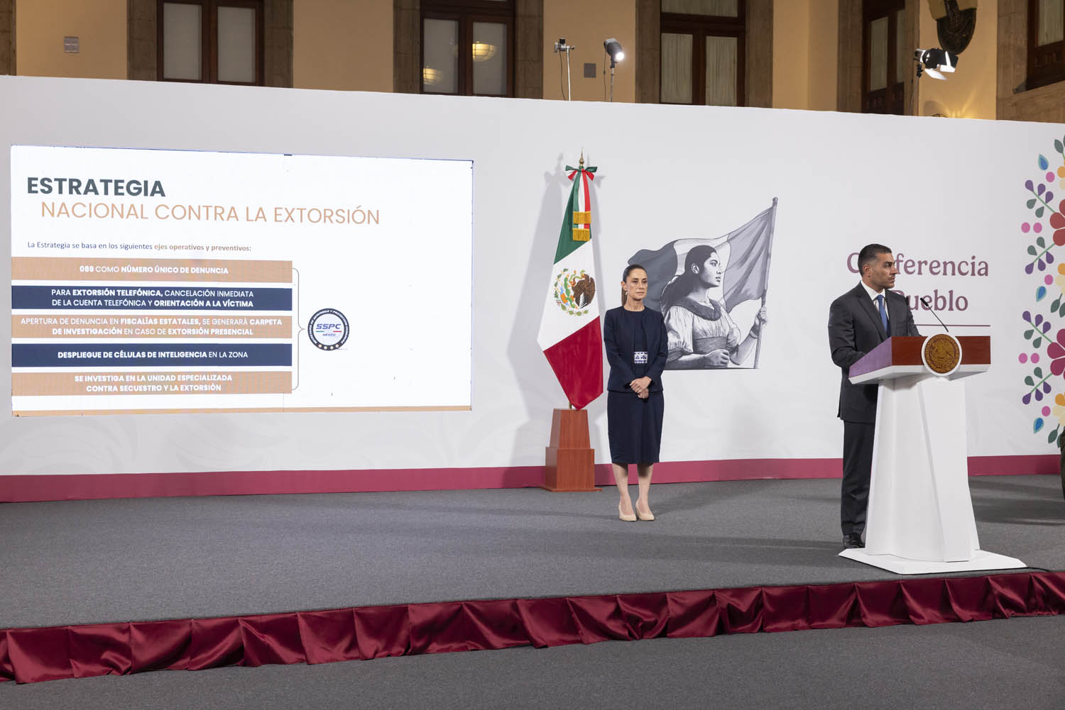 Presidenta Sheinbaum presenta estrategia antiextorsión ante aumento del 27.7 por ciento