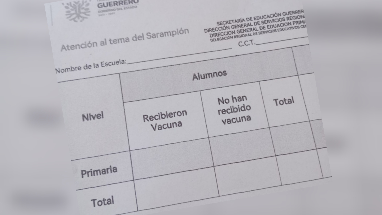 Implementan vacunación contra sarampión en más de 3 mil escuelas de Guerrero