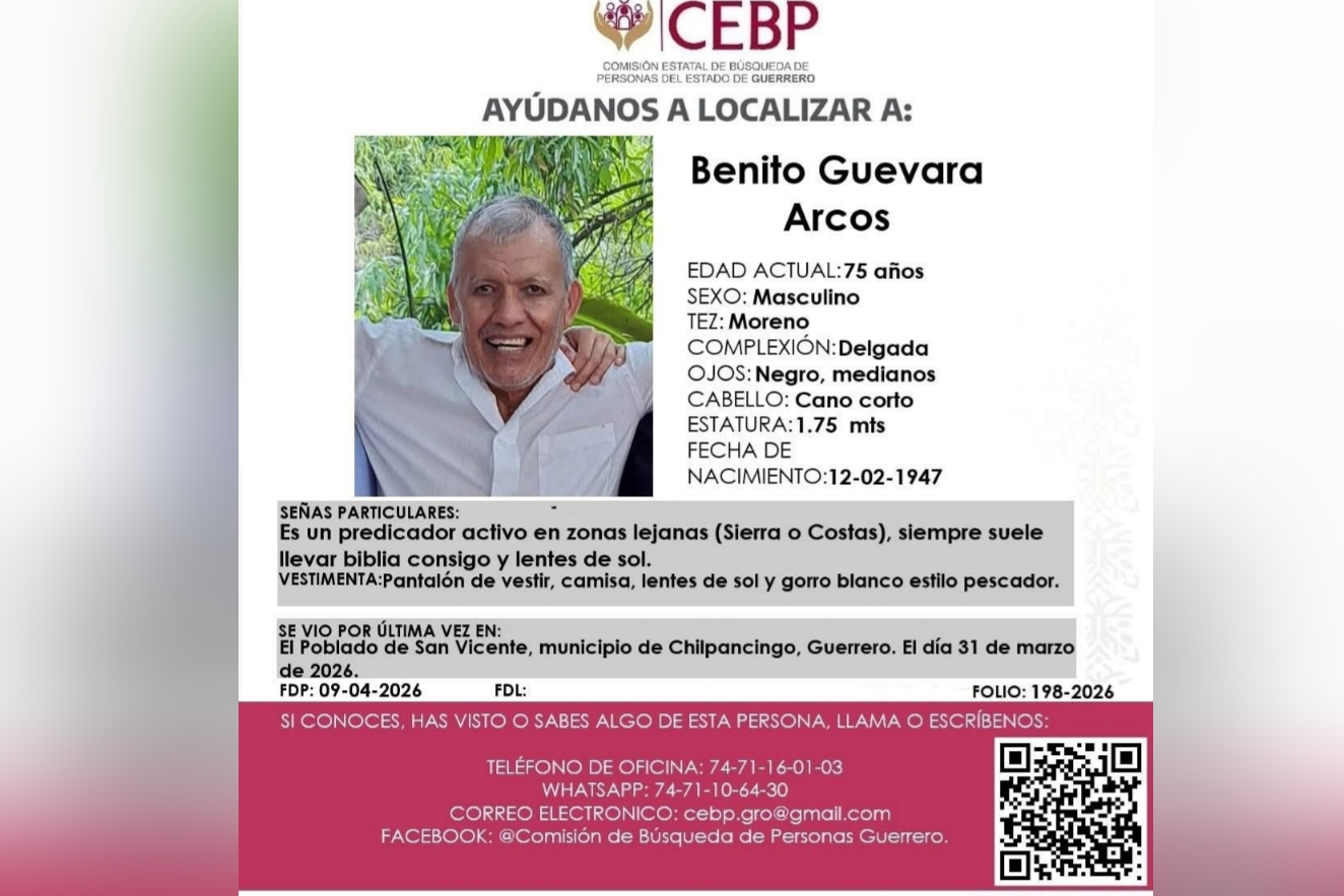 Presunto grupo armado desaparece a predicador del Ocotito en la Sierra de Chilpancingo